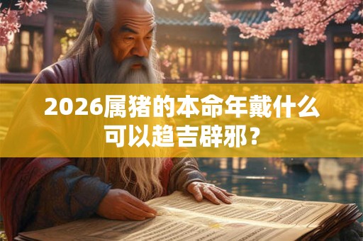 2026属猪的本命年戴什么可以趋吉辟邪? 2026属猪的本命年戴什么可以趋吉辟邪?