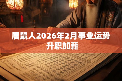 属鼠人2026年2月事业运势 升职加薪