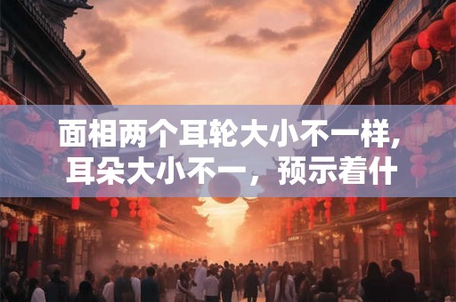 面相两个耳轮大小不一样, 耳朵大小不一，预示着什么？