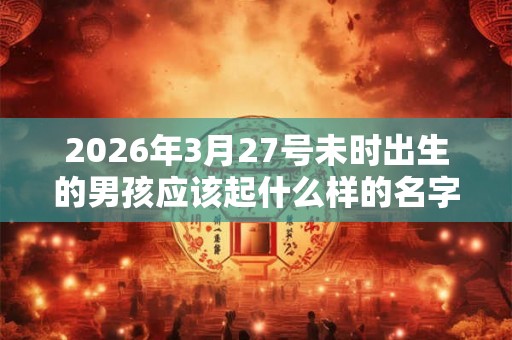 2026年3月27号未时出生的男孩应该起什么样的名字