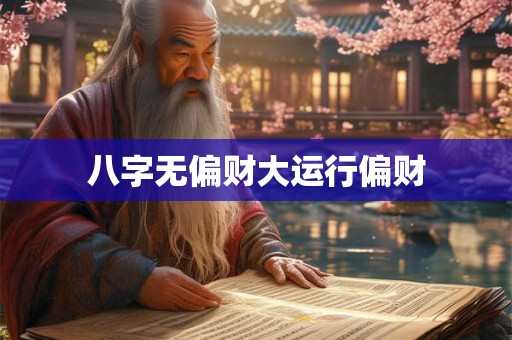 八字无偏财大运行偏财