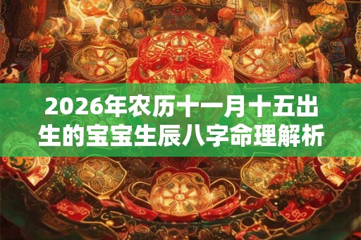 2026年农历十一月十五出生的宝宝生辰八字命理解析