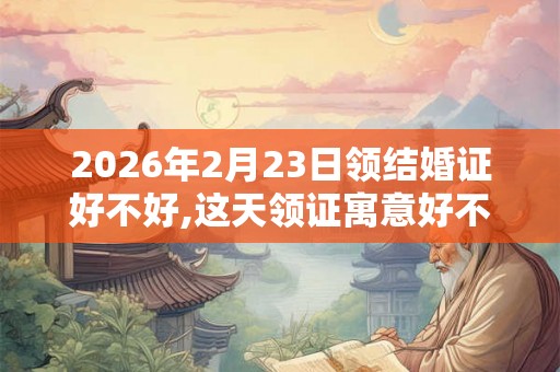 2026年2月23日领结婚证好不好,这天领证寓意好不好