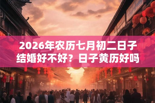 2026年农历七月初二日子结婚好不好？日子黄历好吗？