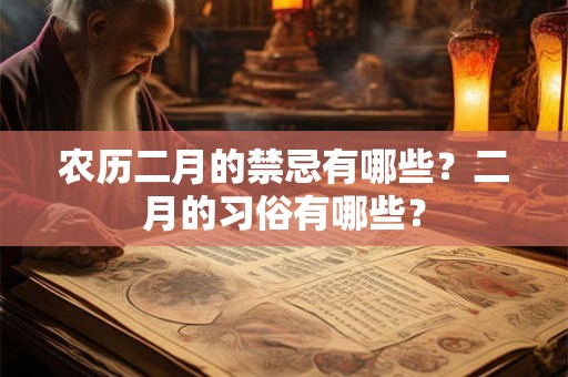 农历二月的禁忌有哪些?二月的习俗有哪些? 农历二月的禁忌有哪些?二月的习俗有哪些?