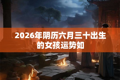 2026年阴历六月三十出生的女孩运势如