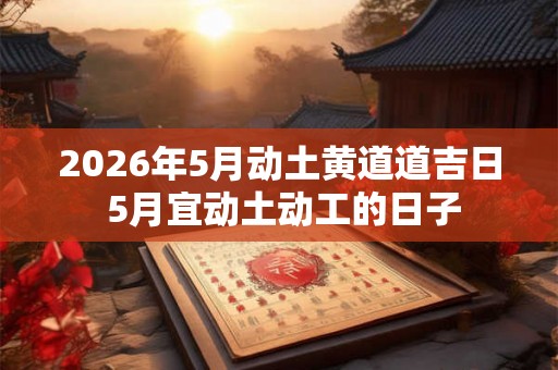 2026年5月动土黄道道吉日 5月宜动土动工的日子