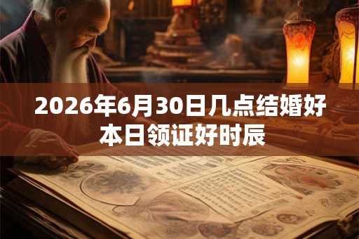 2026年6月30日几点结婚好 本日领证好时辰