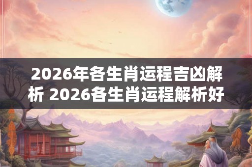 2026年各生肖运程吉凶解析 2026各生肖运程解析好坏如何