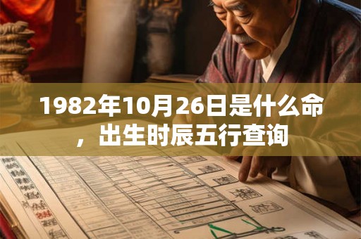 1982年10月26日是什么命，出生时辰五行查询