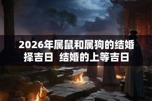 2026年属鼠和属狗的结婚择吉日  结婚的上等吉日