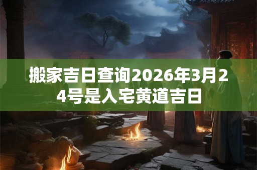 搬家吉日查询2026年3月24号是入宅黄道吉日 搬家吉日查询2026年3月24号是入宅黄道吉日
