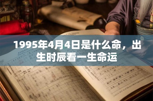1995年4月4日是什么命，出生时辰看一生命运