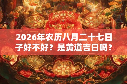 2026年农历八月二十七日子好不好?是黄道吉日吗? 2026年农历八月二十七日子好不好?是黄道吉日吗?