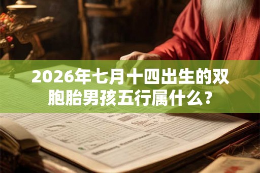 2026年七月十四出生的双胞胎男孩五行属什么？