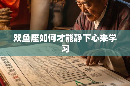 双鱼座如何才能静下心来学习 双鱼座如何才能静下心来学习