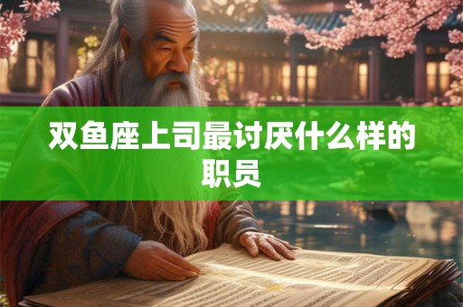 双鱼座上司最讨厌什么样的职员
