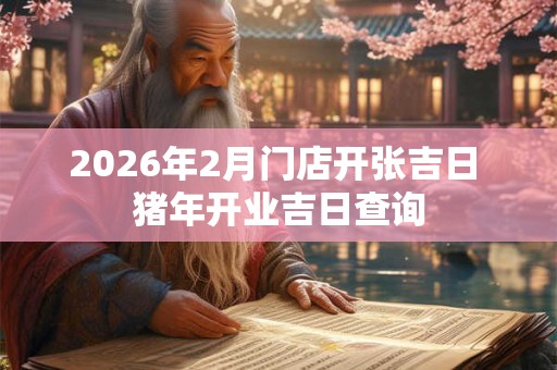 2026年2月门店开张吉日 猪年开业吉日查询