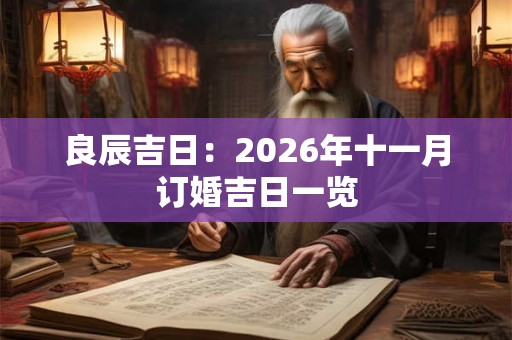 良辰吉日：2026年十一月订婚吉日一览