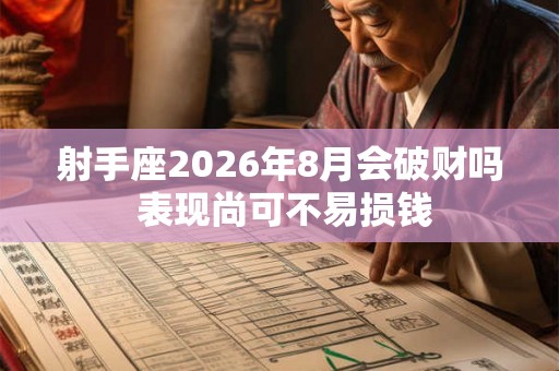 射手座2026年8月会破财吗 表现尚可不易损钱