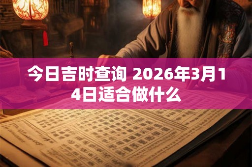 今日吉时查询 2026年3月14日适合做什么 今日吉时查询 2026年3月14日适合做什么