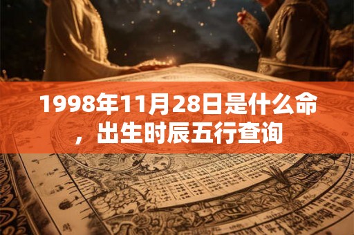 1998年11月28日是什么命,出生时辰五行查询 1998年11月28日是什么命,出生时辰五行查询