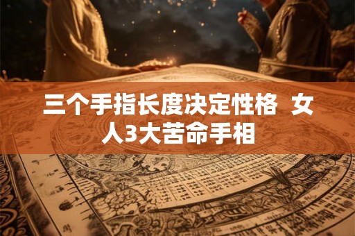 三个手指长度决定性格  女人3大苦命手相