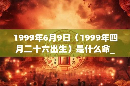 1999年6月9日（1999年四月二十六出生）是什么命_命运如何