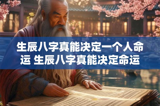 生辰八字真能决定一个人命运 生辰八字真能决定命运