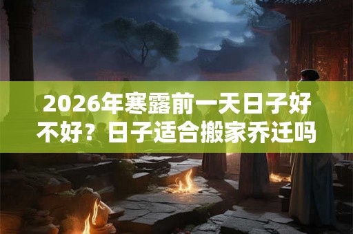 2026年寒露前一天日子好不好？日子适合搬家乔迁吗？