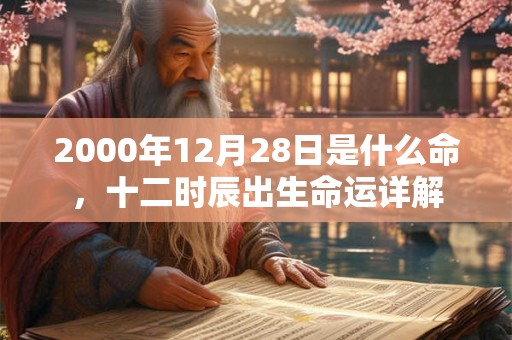 2000年12月28日是什么命，十二时辰出生命运详解