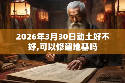 2026年3月30日动土好不好,可以修建地基吗 2026年3月30日动土好不好,可以修建地基吗
