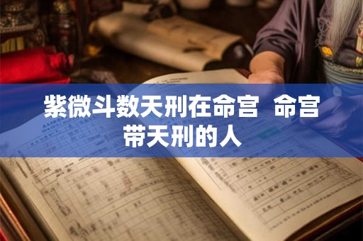 紫微斗数天刑在命宫  命宫带天刑的人
