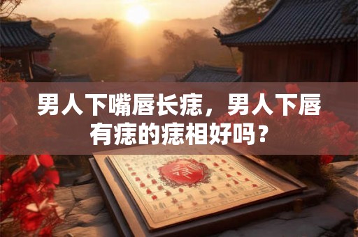 男人下嘴唇长痣，男人下唇有痣的痣相好吗？
