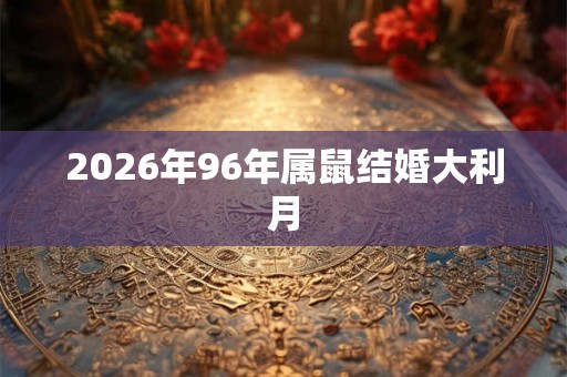 2026年96年属鼠结婚大利月 2026年96年属鼠结婚大利月