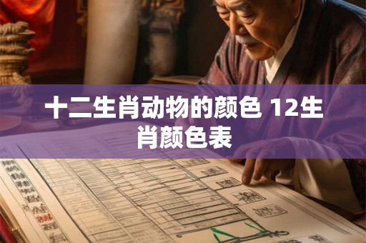 十二生肖动物的颜色 12生肖颜色表