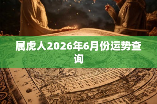 属虎人2026年6月份运势查询