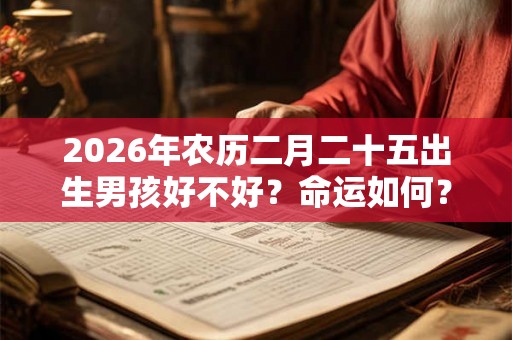 2026年农历二月二十五出生男孩好不好？命运如何？