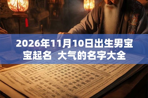 2026年11月10日出生男宝宝起名  大气的名字大全