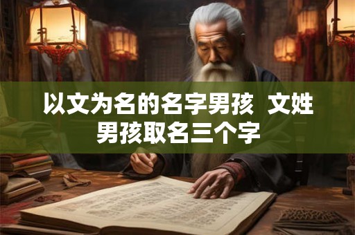 以文为名的名字男孩  文姓男孩取名三个字