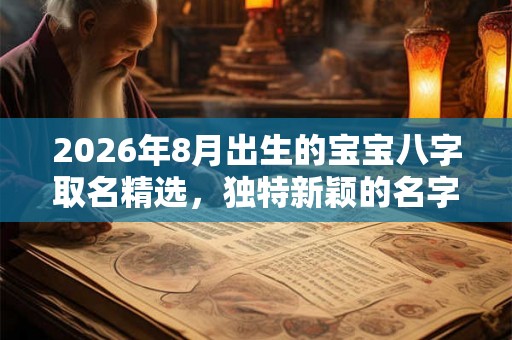 2026年8月出生的宝宝八字取名精选，独特新颖的名字