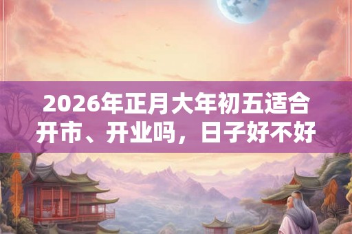 2026年正月大年初五适合开市、开业吗，日子好不好