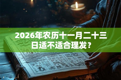 2026年农历十一月二十三日适不适合理发？