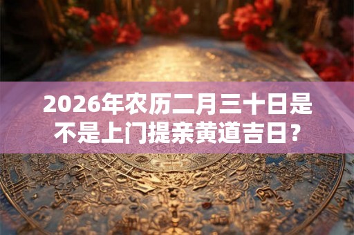 2026年农历二月三十日是不是上门提亲黄道吉日? 2026年农历二月三十日是不是上门提亲黄道吉日?