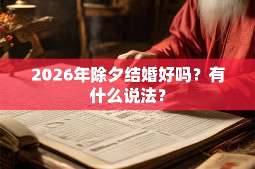 2026年除夕结婚好吗?有什么说法? 2026年除夕结婚好吗?有什么说法?
