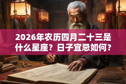 2026年农历四月二十三是什么星座?日子宜忌如何? 2026年农历四月二十三是什么星座?日子宜忌如何?