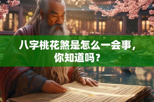 八字桃花煞是怎么一会事,你知道吗? 八字桃花煞是怎么一会事,你知道吗?