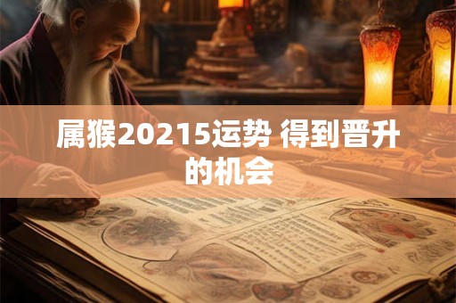 属猴20215运势 得到晋升的机会