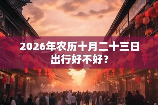 2026年农历十月二十三日出行好不好？