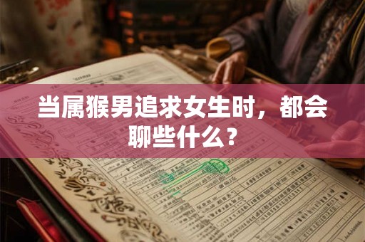 当属猴男追求女生时，都会聊些什么？